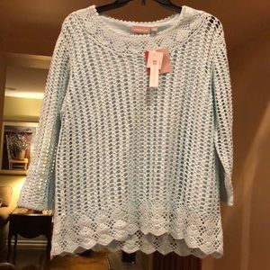 Croft and Barrow Crocheted Blouse